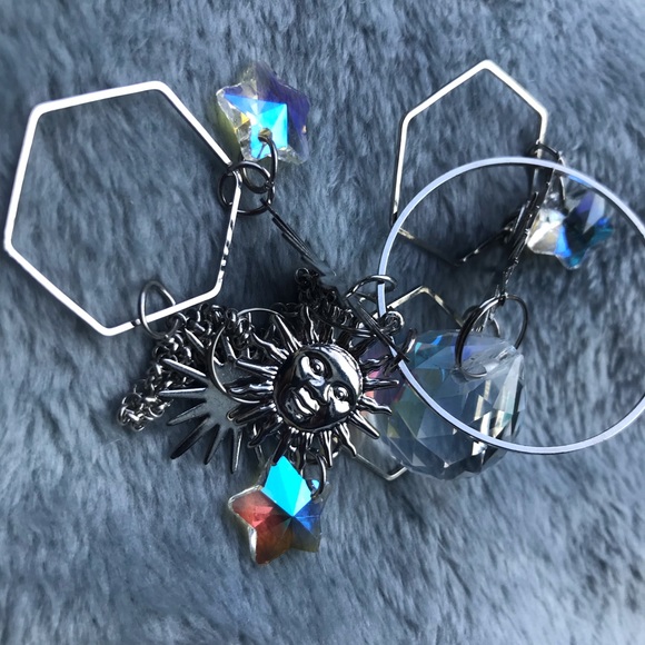 Delicate Hanging Silver Sunlight Catcher, Sun Charm Style - Picture 4 of 5